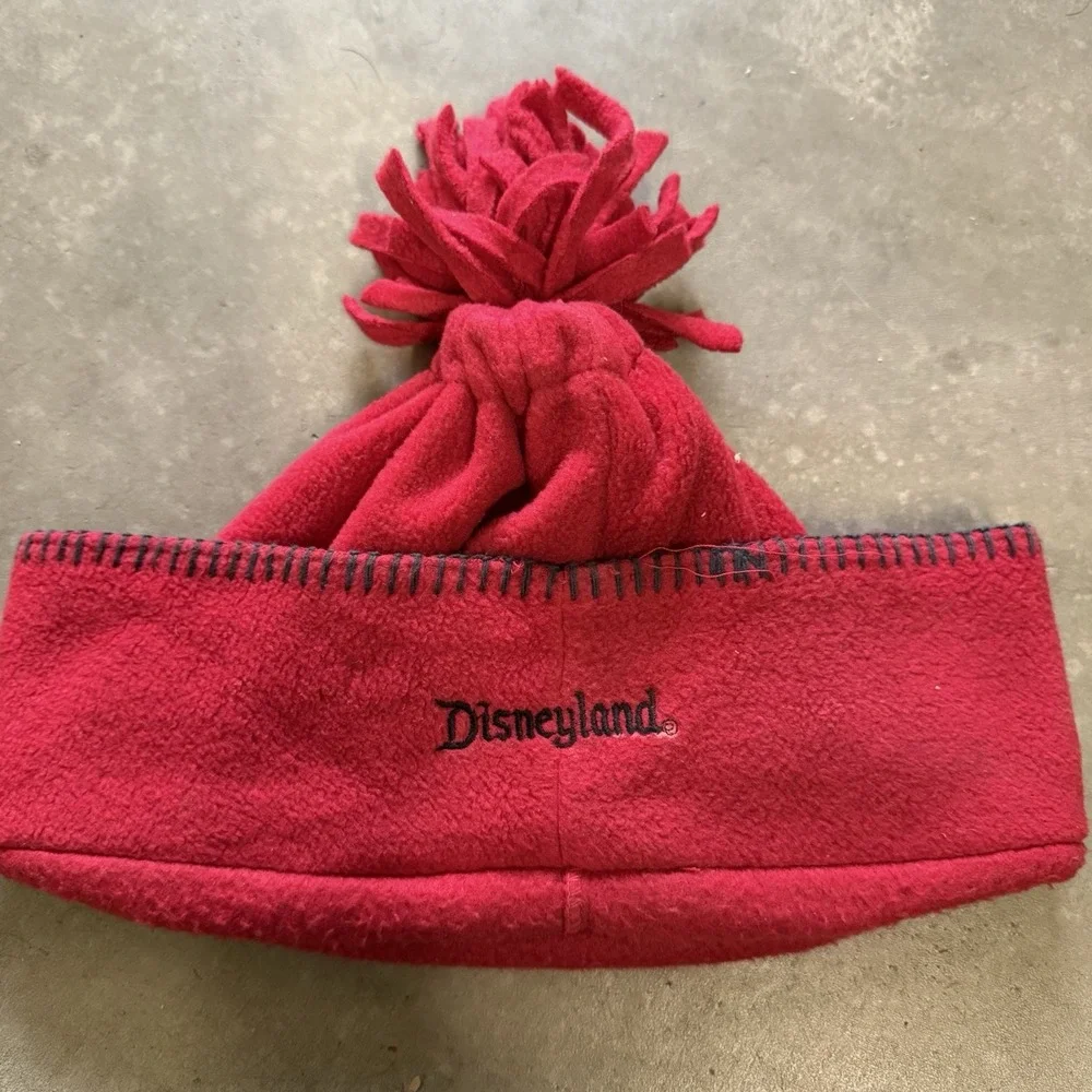 Winnie The Pooh Red Fleece Hat Pom Pom Cap Goofys Hat Co Disneyland Toddler Baby